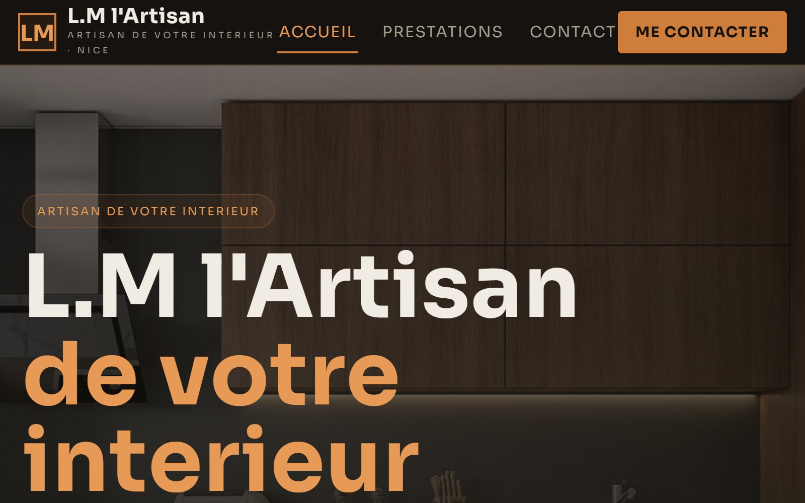 Aperçu du site L.M, l’Artisan de votre Intérieur