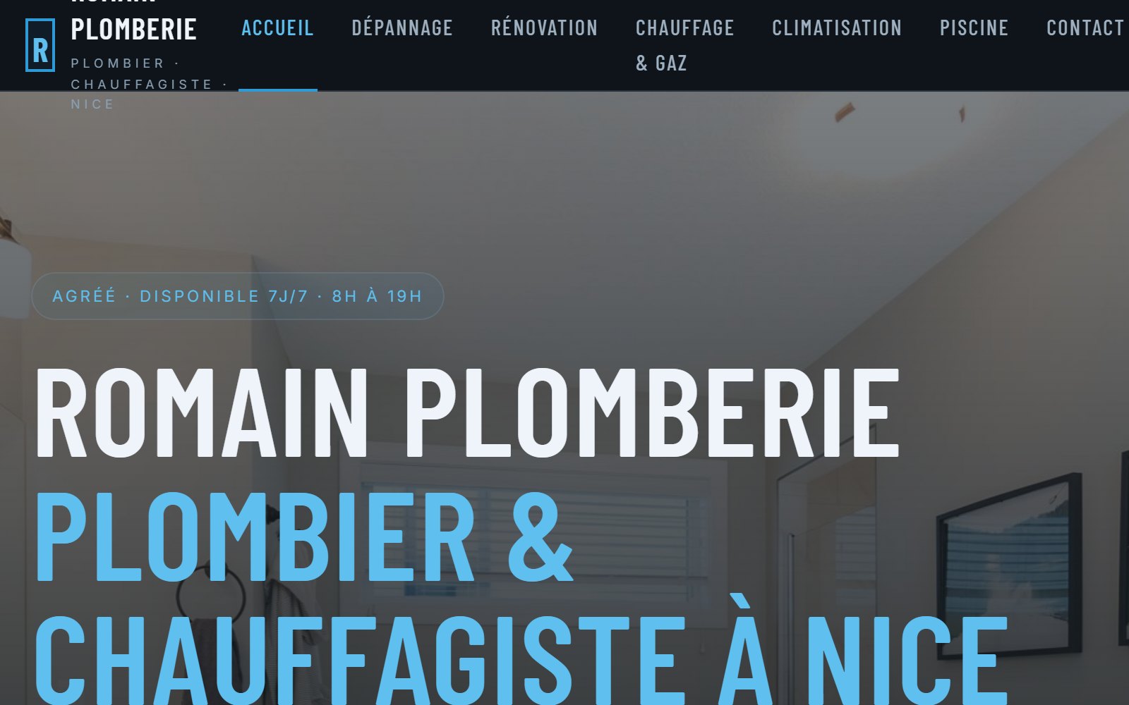 Aperçu du site Romain Plomberie