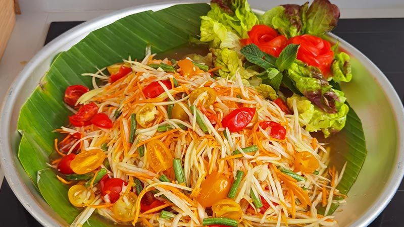 Salade de papaye verte