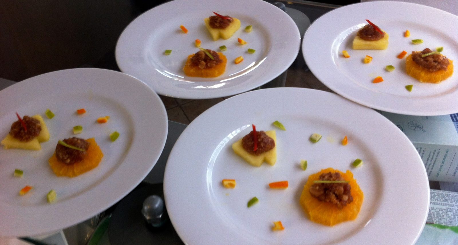 Assiette dressée par le chef